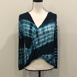 Tie Dye Surplice Top